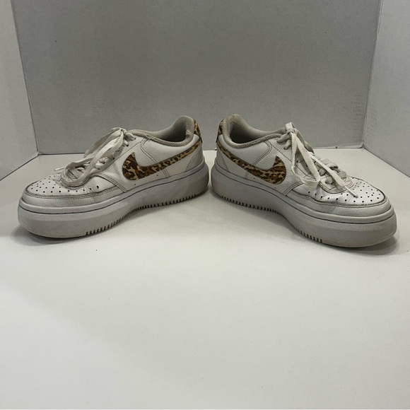 Women’s Nike Court Vision Alta Low Leopard Camo Sz 8.5 Pre-owned - Great Price! - Picture 6 of 11